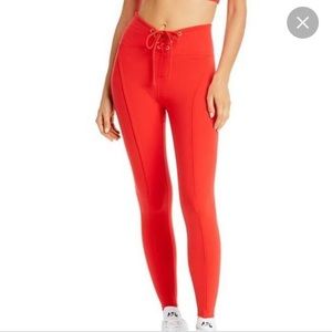 LIKE NEW Year of Ours Red Football Leggings, XS